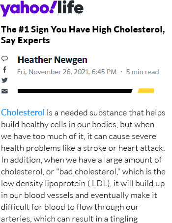 The #1 Sign You Have High Cholesterol, Say Experts image