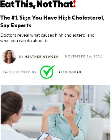 The #1 Sign You Have High Cholesterol, Say Experts image